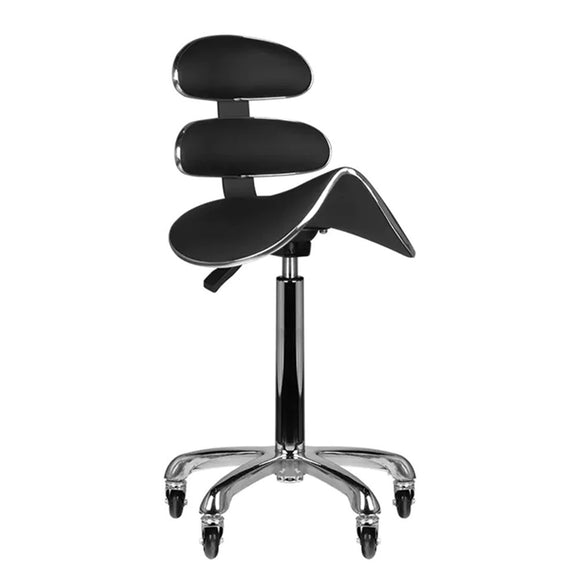 Activ AM-880 Speed Black Grooming Chair – Elegant Profiled Design with Adjustable Height and Rubber Wheels