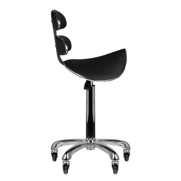 Activ AM-880 Speed Black Grooming Chair – Elegant Profiled Design with Adjustable Height and Rubber Wheels