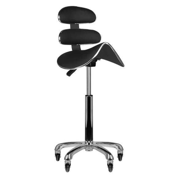 Activ AM-880 Speed Black Grooming Chair – Elegant Profiled Design with Adjustable Height and Rubber Wheels