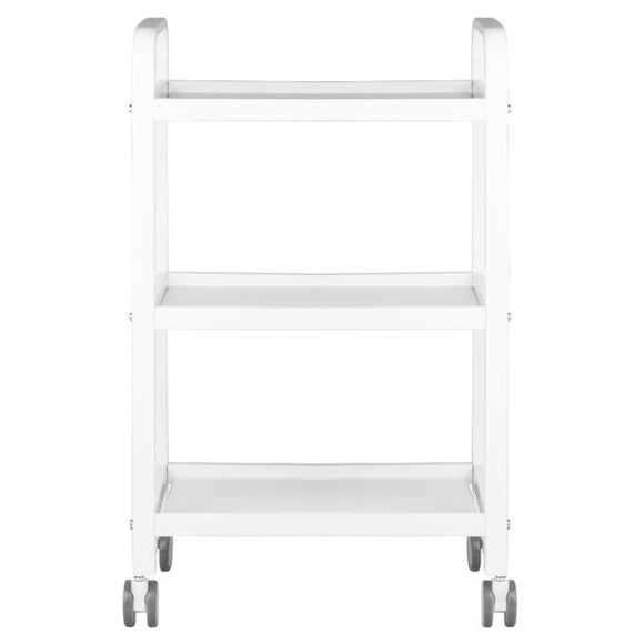 Activ HS-09 Grooming Trolley – White Metal Frame, 3 Shelves, Mobile Storage Solution