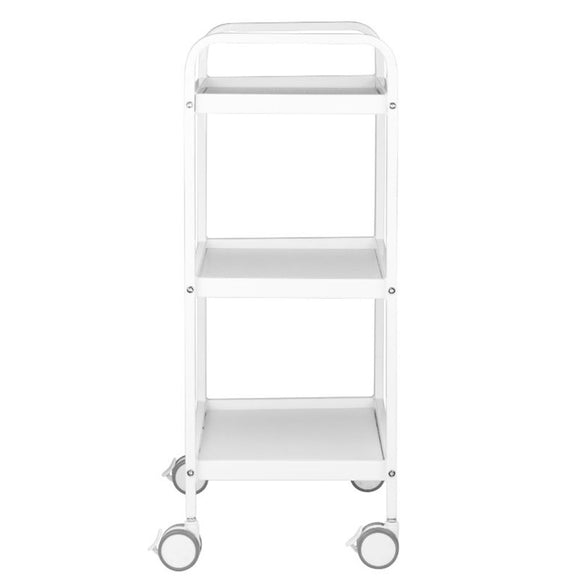 Activ HS-09 Grooming Trolley – White Metal Frame, 3 Shelves, Mobile Storage Solution