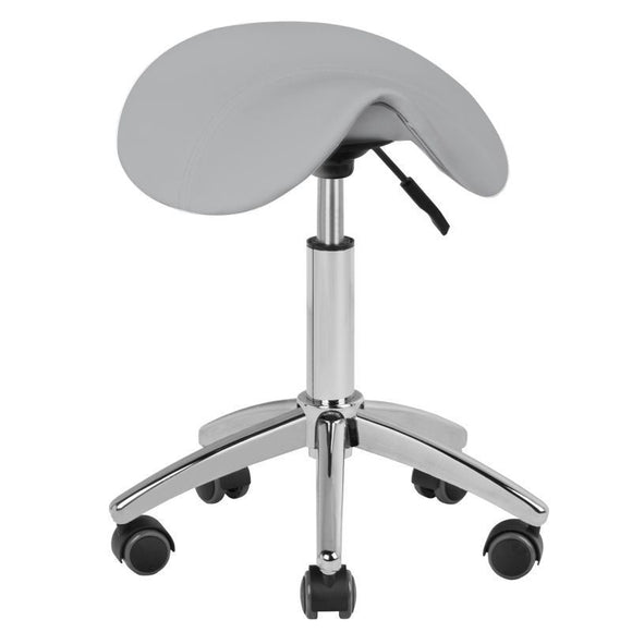 Gabbiano AM 302 Grooming Stool – Ergonomic Profiled Seat, Gray Finish for Comfort