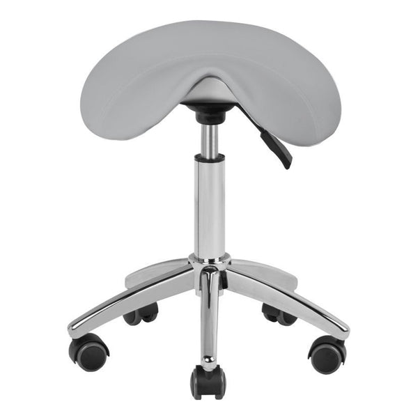 Gabbiano AM 302 Grooming Stool – Ergonomic Profiled Seat, Gray Finish for Comfort