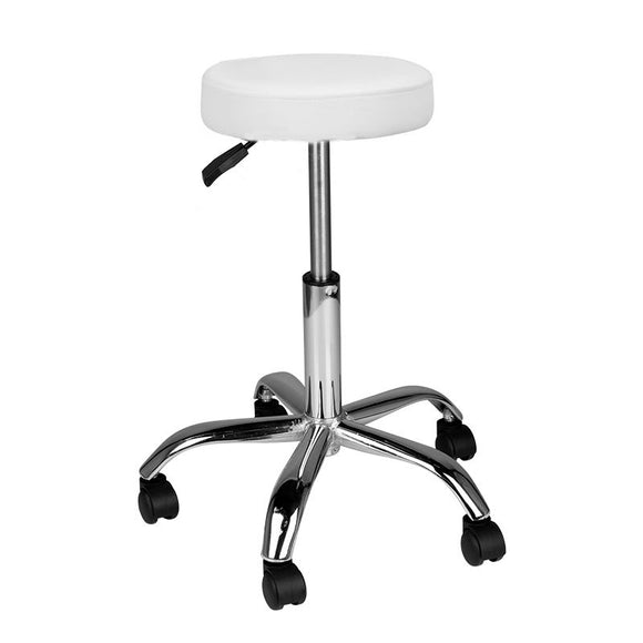 Activ AM-310 Height-Adjustable Grooming Stool – Ergonomic White Seat with Stable Base
