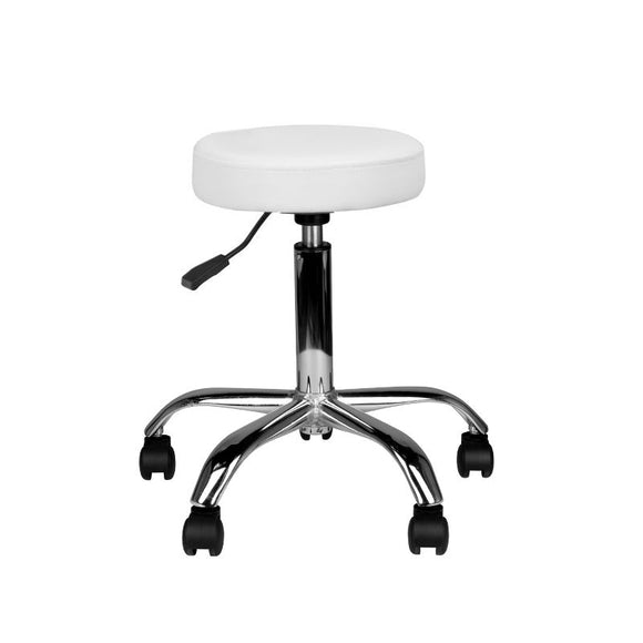 Activ AM-310 Height-Adjustable Grooming Stool – Ergonomic White Seat with Stable Base