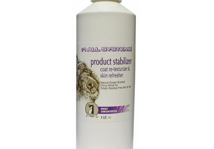 1 All Systems Product Stabilizer & Coat Re-Texturizer – Cleansing Rinse, Regenerates Coat Texture, 1L