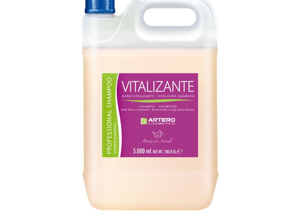 Artero Vitalizante Volume Bath Shampoo – Volumizing Formula for Rough Coats, 5L Professional Size