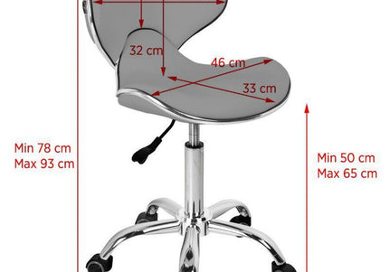 Gabbiano Q 4599 Grooming Chair – Adjustable Height, Supportive Backrest, Gray Finish