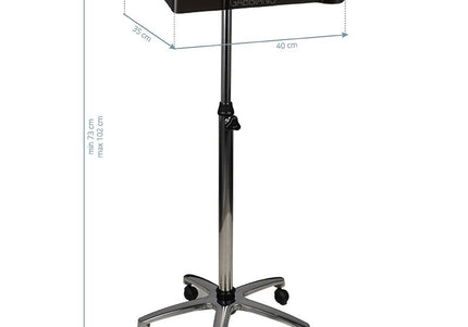 Gabbiano 265 Grooming Salon Assistant – Black Rolling Tray with Built-In Timer