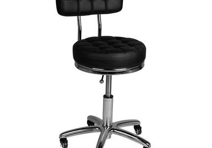Activ AM-877 Grooming Chair – Quilted Seat, Comfortable Backrest, Black Finish