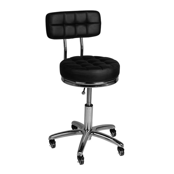 Activ AM-877 Grooming Chair – Quilted Seat, Comfortable Backrest, Black Finish