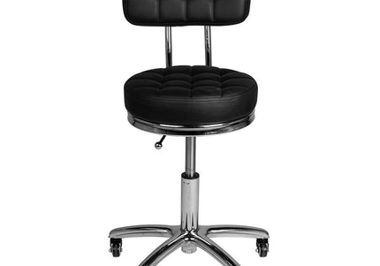 Activ AM-877 Grooming Chair – Quilted Seat, Comfortable Backrest, Black Finish