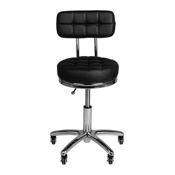 Activ AM-877 Grooming Chair – Quilted Seat, Comfortable Backrest, Black Finish