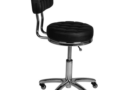 Activ AM-877 Grooming Chair – Quilted Seat, Comfortable Backrest, Black Finish