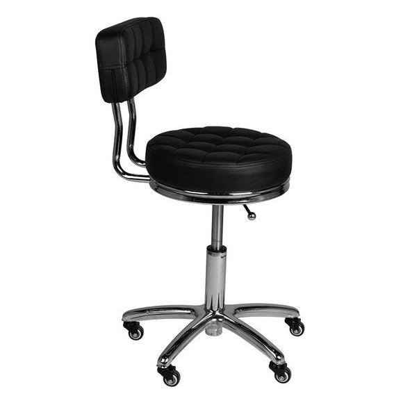 Activ AM-877 Grooming Chair – Quilted Seat, Comfortable Backrest, Black Finish