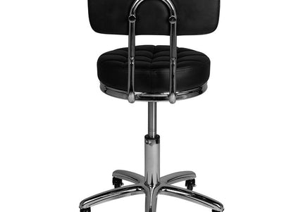 Activ AM-877 Grooming Chair – Quilted Seat, Comfortable Backrest, Black Finish