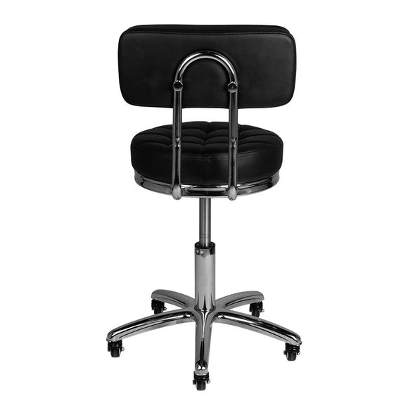 Activ AM-877 Grooming Chair – Quilted Seat, Comfortable Backrest, Black Finish