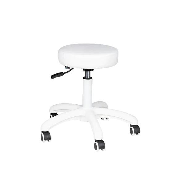 Activ AM-303-2 White Grooming Stool – Height Adjustable Seat with Stable White Base