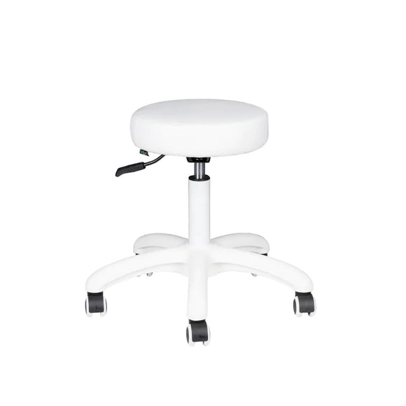 Activ AM-303-2 White Grooming Stool – Height Adjustable Seat with Stable White Base