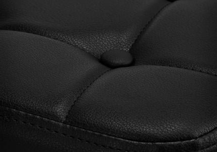 Activ M-1645 Gold Black Grooming Stool – Square Quilted Seat, Gold Frame, Ergonomic Comfort