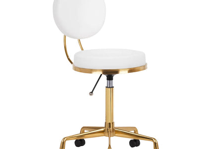 Activ H5 Gold White Grooming Chair – Adjustable Height, Elegant Gold and White Finish