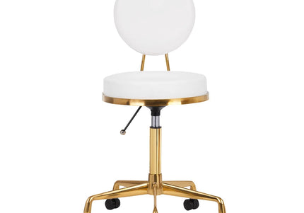 Activ H5 Gold White Grooming Chair – Adjustable Height, Elegant Gold and White Finish