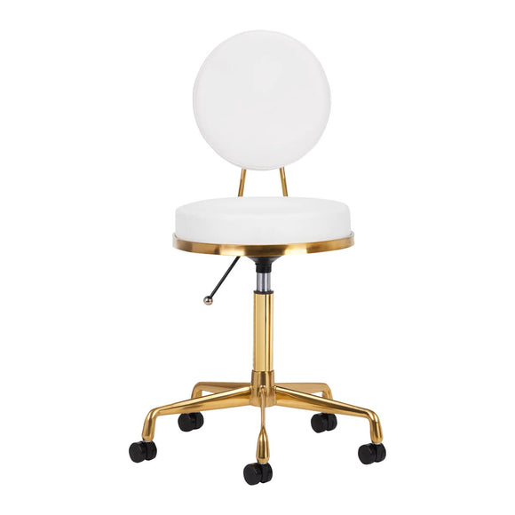 Activ H5 Gold White Grooming Chair – Adjustable Height, Elegant Gold and White Finish