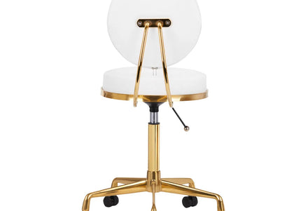 Activ H5 Gold White Grooming Chair – Adjustable Height, Elegant Gold and White Finish