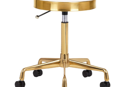 Activ H7 Gold Grooming Stool – Height Adjustable with Wheels, White Finish