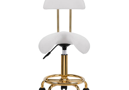 Activ 6001-G Gold Grooming Chair – Contoured Seat and Backrest, White Finish
