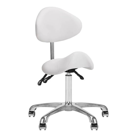 Giovanni 1004 White 3-Way Adjustable Grooming Chair – Ergonomic Rodeo Seat, Modern Design