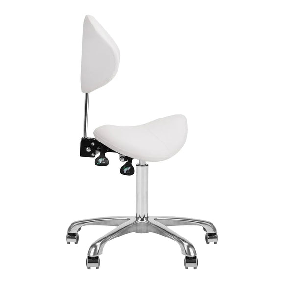 Giovanni 1004 White 3-Way Adjustable Grooming Chair – Ergonomic Rodeo Seat, Modern Design