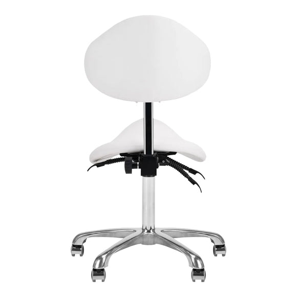 Giovanni 1004 White 3-Way Adjustable Grooming Chair – Ergonomic Rodeo Seat, Modern Design