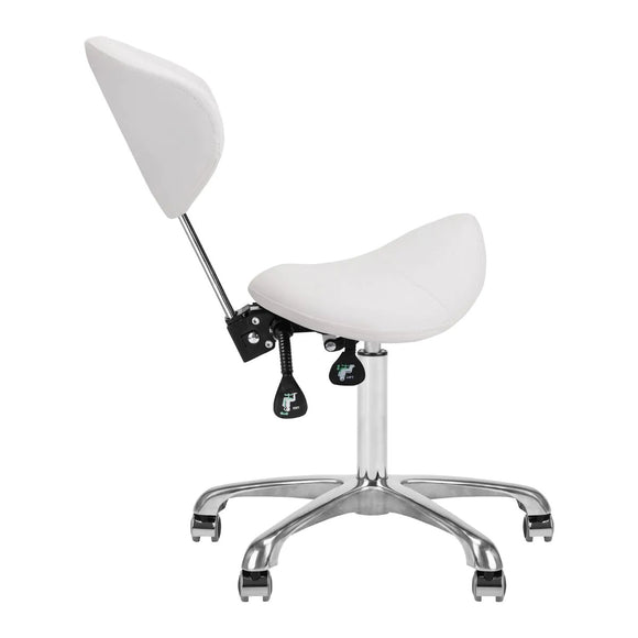 Giovanni 1004 White 3-Way Adjustable Grooming Chair – Ergonomic Rodeo Seat, Modern Design