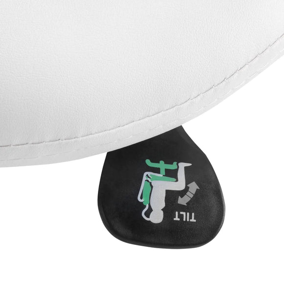 Giovanni 1004 White 3-Way Adjustable Grooming Chair – Ergonomic Rodeo Seat, Modern Design