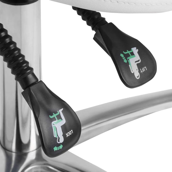 Giovanni 1004 White 3-Way Adjustable Grooming Chair – Ergonomic Rodeo Seat, Modern Design