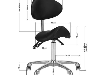 Giovanni 1004 Black Grooming Chair – 3-Way Adjustable Rodeo Seat, Ergonomic Design