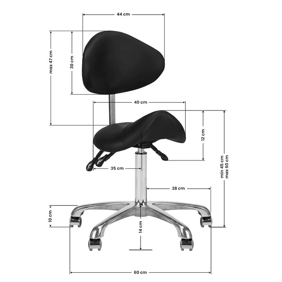 Giovanni 1004 Black Grooming Chair – 3-Way Adjustable Rodeo Seat, Ergonomic Design