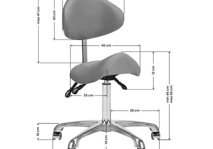 Giovanni 1004 Gray 3-Way Adjustable Grooming Chair – Ergonomic Rodeo Seat Design