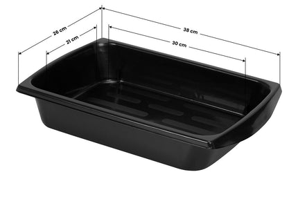 Gabbiano X11-9 Grooming Assistant – Black Trolley with Graphics, 4 Trays, Bottom Shelf, Side Handles