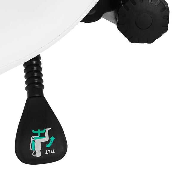 Giovanni 1004 Gold White Grooming Chair – Adjustable Three-Dimensional Rodeo Seat, White and Gold Finish