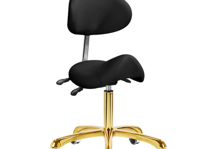 Giovanni 1004 Gold Black Grooming Chair – Adjustable 3D Rodeo Seat, Premium Black Finish