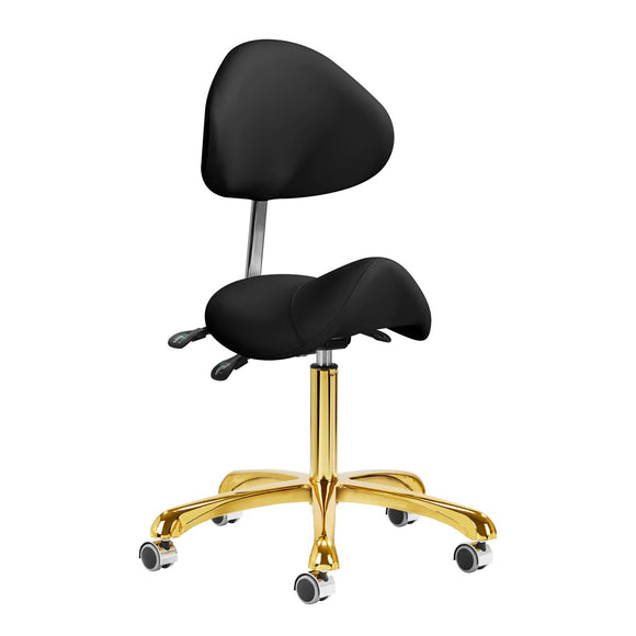 Giovanni 1004 Gold Black Grooming Chair – Adjustable 3D Rodeo Seat, Premium Black Finish