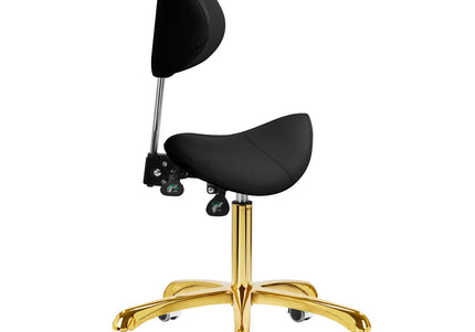 Giovanni 1004 Gold Black Grooming Chair – Adjustable 3D Rodeo Seat, Premium Black Finish