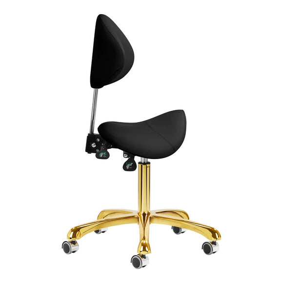 Giovanni 1004 Gold Black Grooming Chair – Adjustable 3D Rodeo Seat, Premium Black Finish