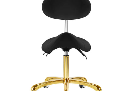 Giovanni 1004 Gold Black Grooming Chair – Adjustable 3D Rodeo Seat, Premium Black Finish