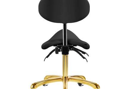 Giovanni 1004 Gold Black Grooming Chair – Adjustable 3D Rodeo Seat, Premium Black Finish