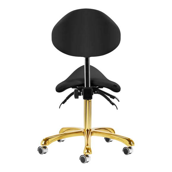 Giovanni 1004 Gold Black Grooming Chair – Adjustable 3D Rodeo Seat, Premium Black Finish