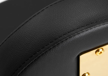 Activ AM-304G Gold Black Grooming Chair – Adjustable Height, Removable Backrest, Gold Finish