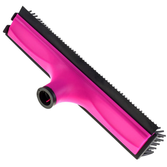 V7 Rubber Grooming Broom – Telescopic Pole, Innovative Red Design, Efficient Hair Removal